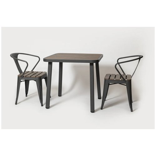 Комплект садовой мебели, PС630/RТ846-1 коричневый (2 кресла + стол)