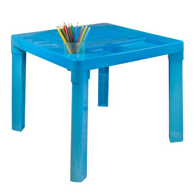 стол пластиковый детский, 51х51х47 см, голубой