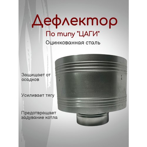 Дефлектор по типу 'цаги' (Зонт на трубу дымохода) Ø 120 Оцинковка