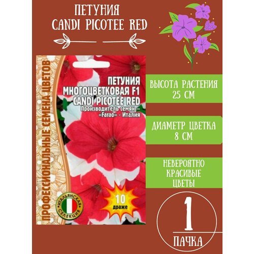 Семена Петуния Candi Picotee Red 1уп