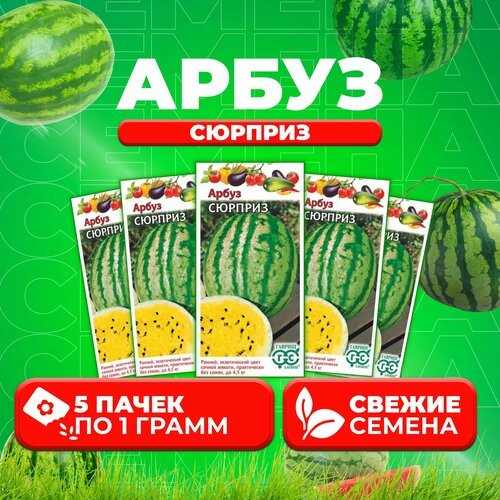 Арбуз Сюрприз, 1,0г, Гавриш, Овощная коллекция (5 уп)