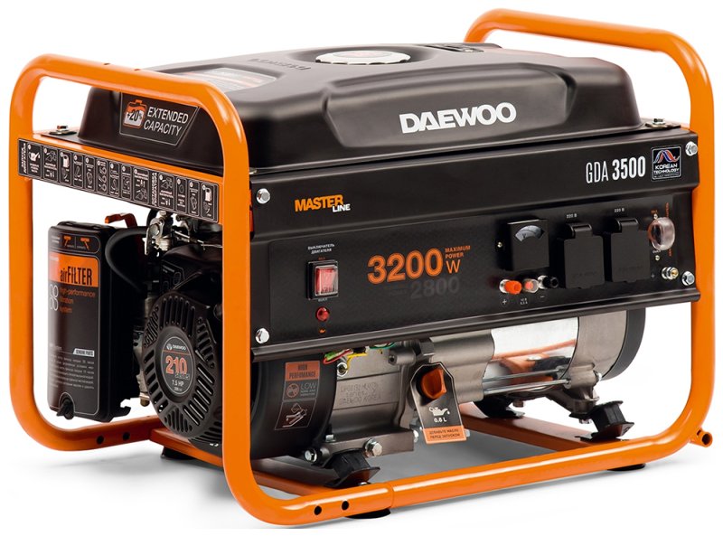 Электрический генератор и электростанция Daewoo Power Products GDA 3500