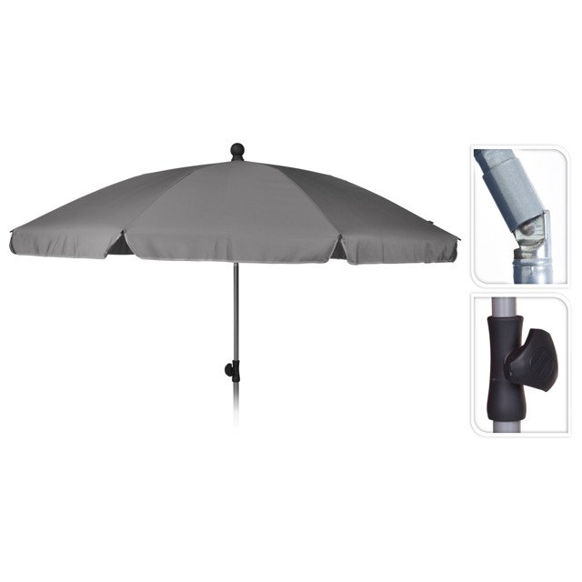 зонт от солнца d200см h2,25м серый полиэстер