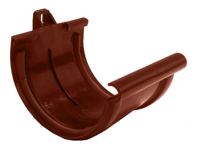 соединитель желоба ПВХ Murol D130мм с уплотнителем коричневый