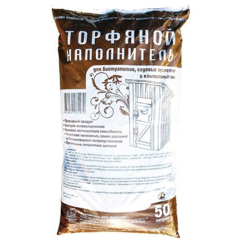 Наполнитель торфяной для биотуалетов 50 Л (1/48) 'VELTORF'