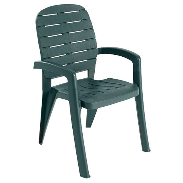 кресло Прованс 58х60х91,5см тёмно-зелёный пластик