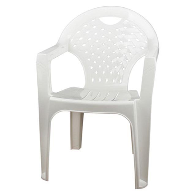 кресло 58х80х54см белое пластик