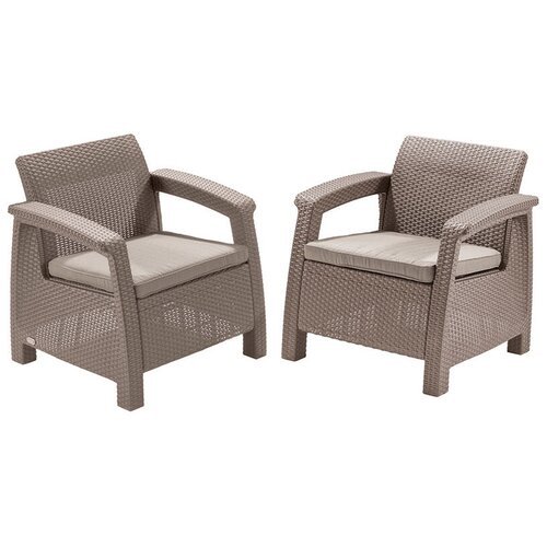 Комплект мебели KETER Corfu Duo Set (2 кресла), капучино