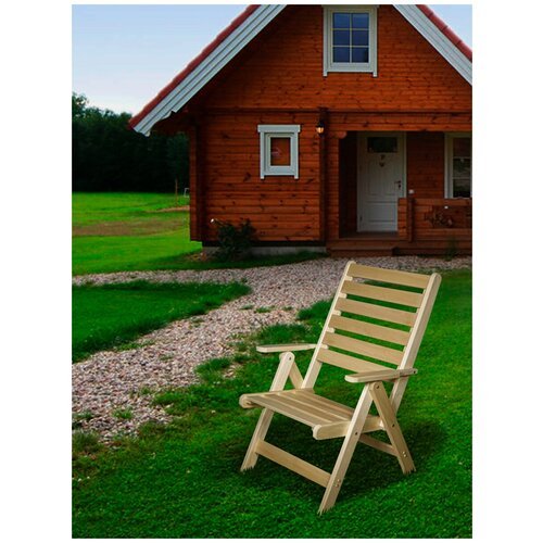 EVITAmeb / Шезлонг раскладной с подлокотниками / шезлонг деревянный / шезлонг складной для дачи / кресло для дачи