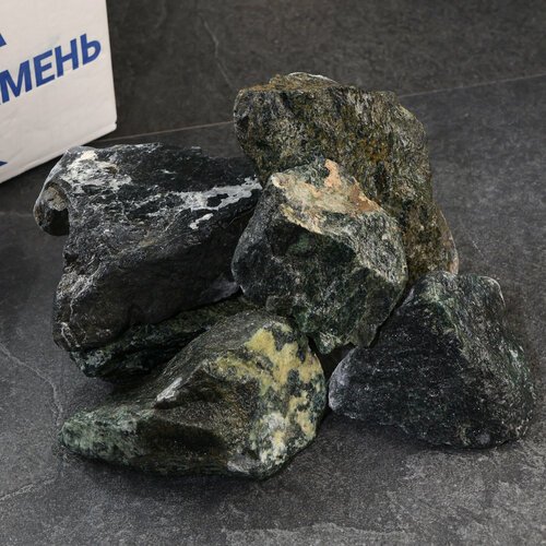 Камень для бани 'Серпентинит' шлифованный 20 кг 10445768
