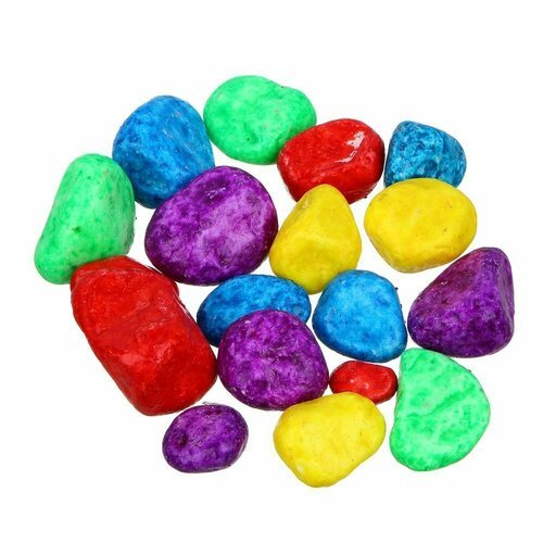Камни цветные 2.0-3.0см в банке 500гр, натуральный к