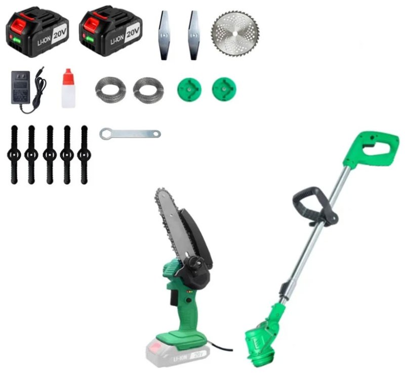 Набор аккумуляторного инструмента Zitrek (GreenCut 20, GreenSaw 20 Extra Power) 2 в 1, 2х2.0Ач (082-2020) чёрно-зелёный Набор аккумуляторного инструмента Zitrek (GreenCut 20, GreenSaw 20 Extra Power) 2 в 1, 2х2.0Ач (082-2020) чёрно-зелёный