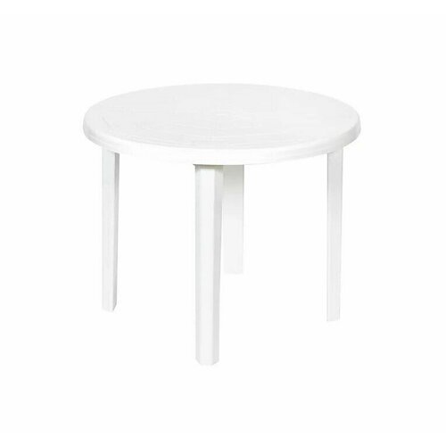 Стол садовый круглый 85.5x71x85.5 см пластик белый
