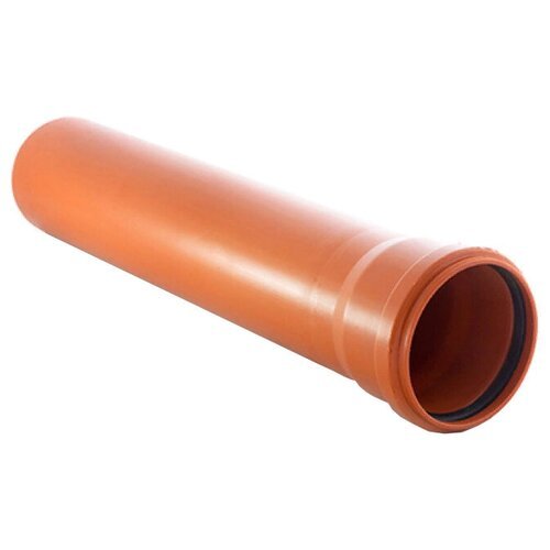 Канализационная труба наружная, диаметр 110 мм, 500х3.4 мм, полипропилен, РосТурПласт, рыжая