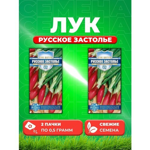 Лук батун Русское застолье, 0,5г, Русский богатырь(2уп)