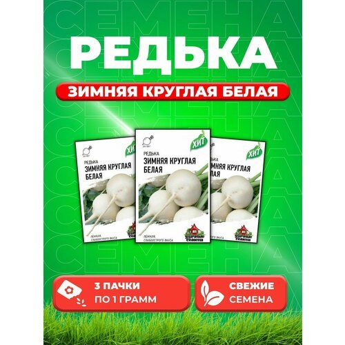 Редька Зимняя круглая белая 1,0 г ХИТ х3 (3уп)