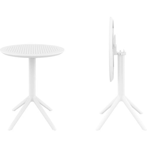 Складной садовый пластиковый стол Siesta Contract Sky Folding Table Ø60, белый