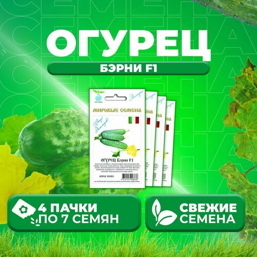 Огурец Бэрни F1, 7шт, Vita Green Экстра, River Seeds (4 уп)