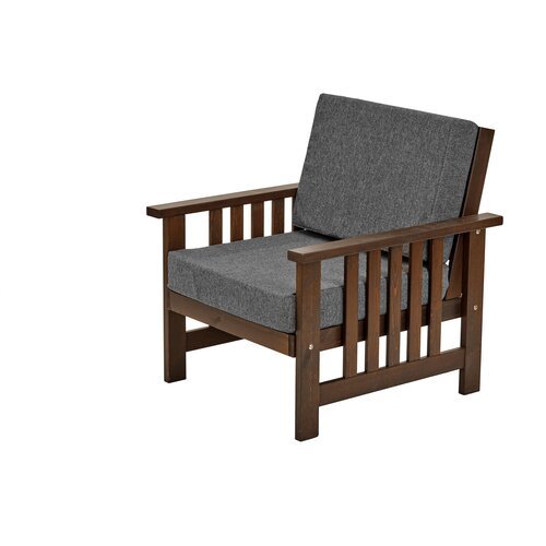 Кресло деревянное для сада и дачи с подушками, барон