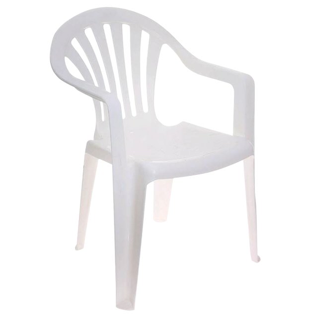 кресло Салют 66х60х84см белое пластик
