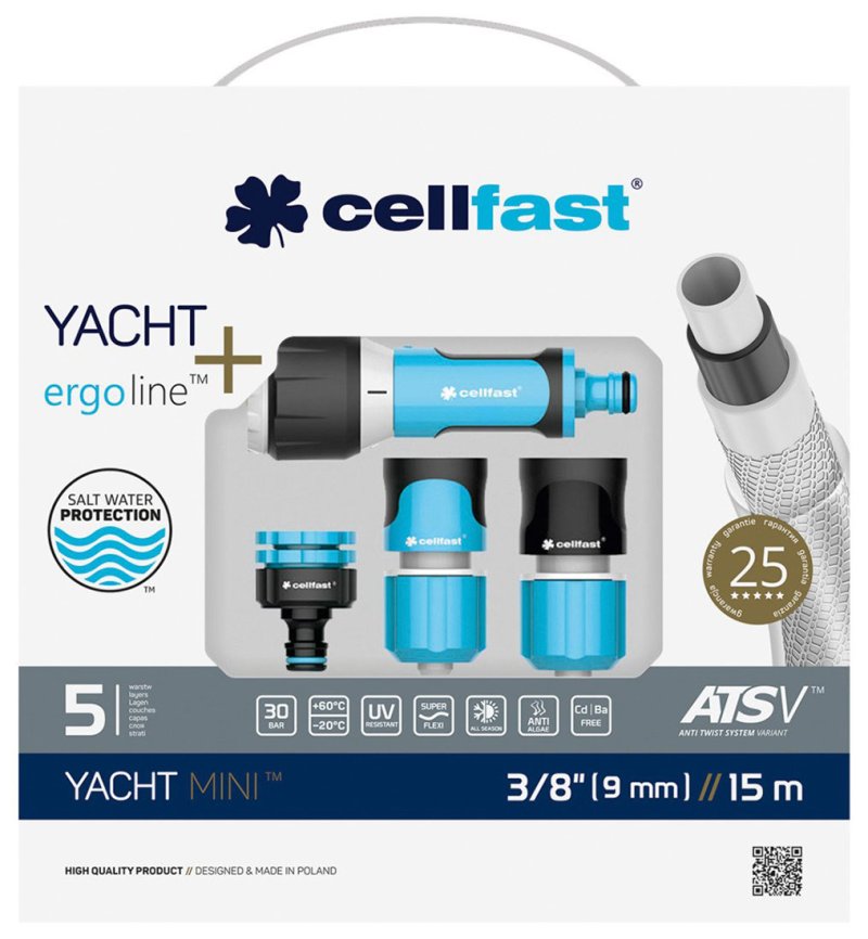 Поливочный набор Cellfast YACHT MINI 3/8 15 м (13-391) Поливочный набор Cellfast YACHT MINI 3/8 15 м (13-391)