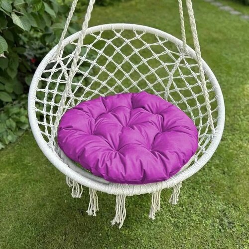 Круглая подушка для садовых качелей Вилли, напольная сидушка 60D, фиолетовый