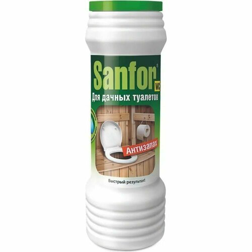 SANFOR Средство дезодорирующее для дачных туалетов Антизапах, 400г,10188