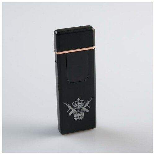 Зажигалка электронная 'KING', USB, спираль, 3 х 7.3 см, черная