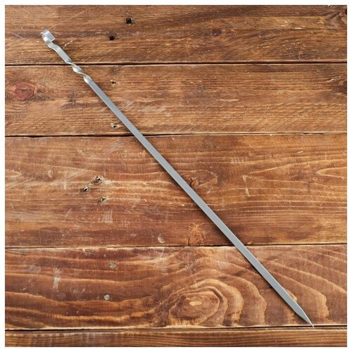 Шампур узбекский с ручкой-кольцом, рабочая длина - 40 см, ширина - 8 мм, толщина - 2 мм 7450995